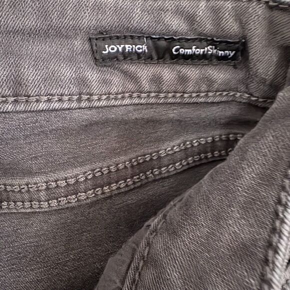 Dear John Joyrich Comfort Skinny Jeans Gray Denim Step Hem Grunge Size 32 Waist - Picture 7 of 8